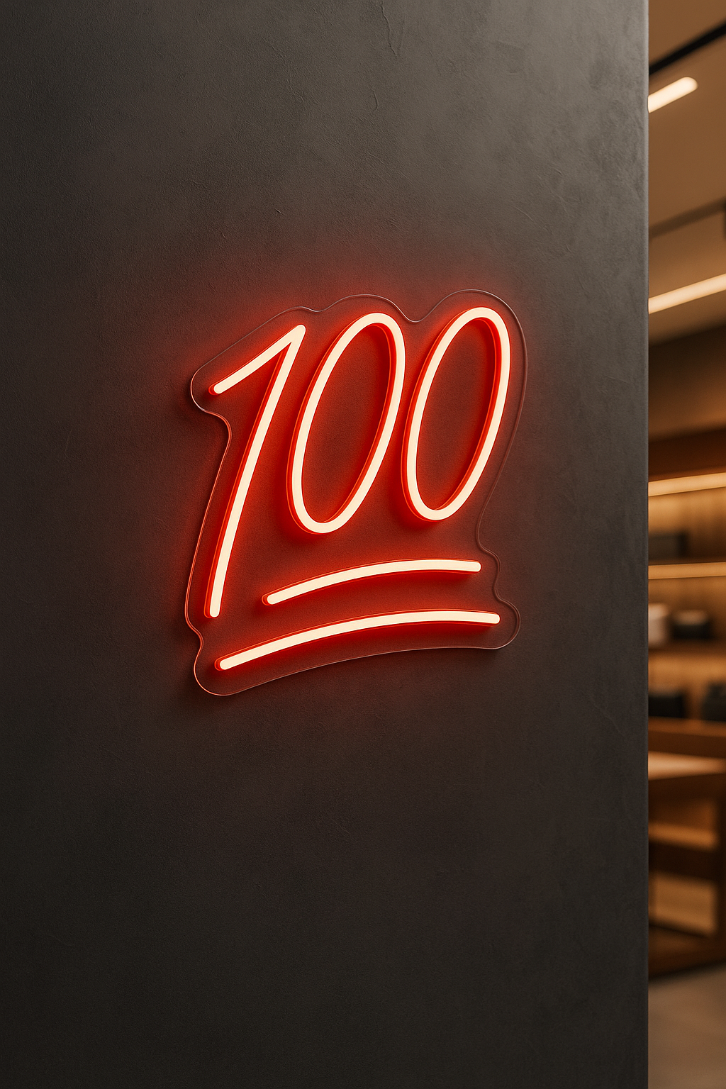 LED Neon Sign Keep It 100 100 cm