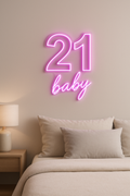 LED Neon Sign 21 Baby 100 cm