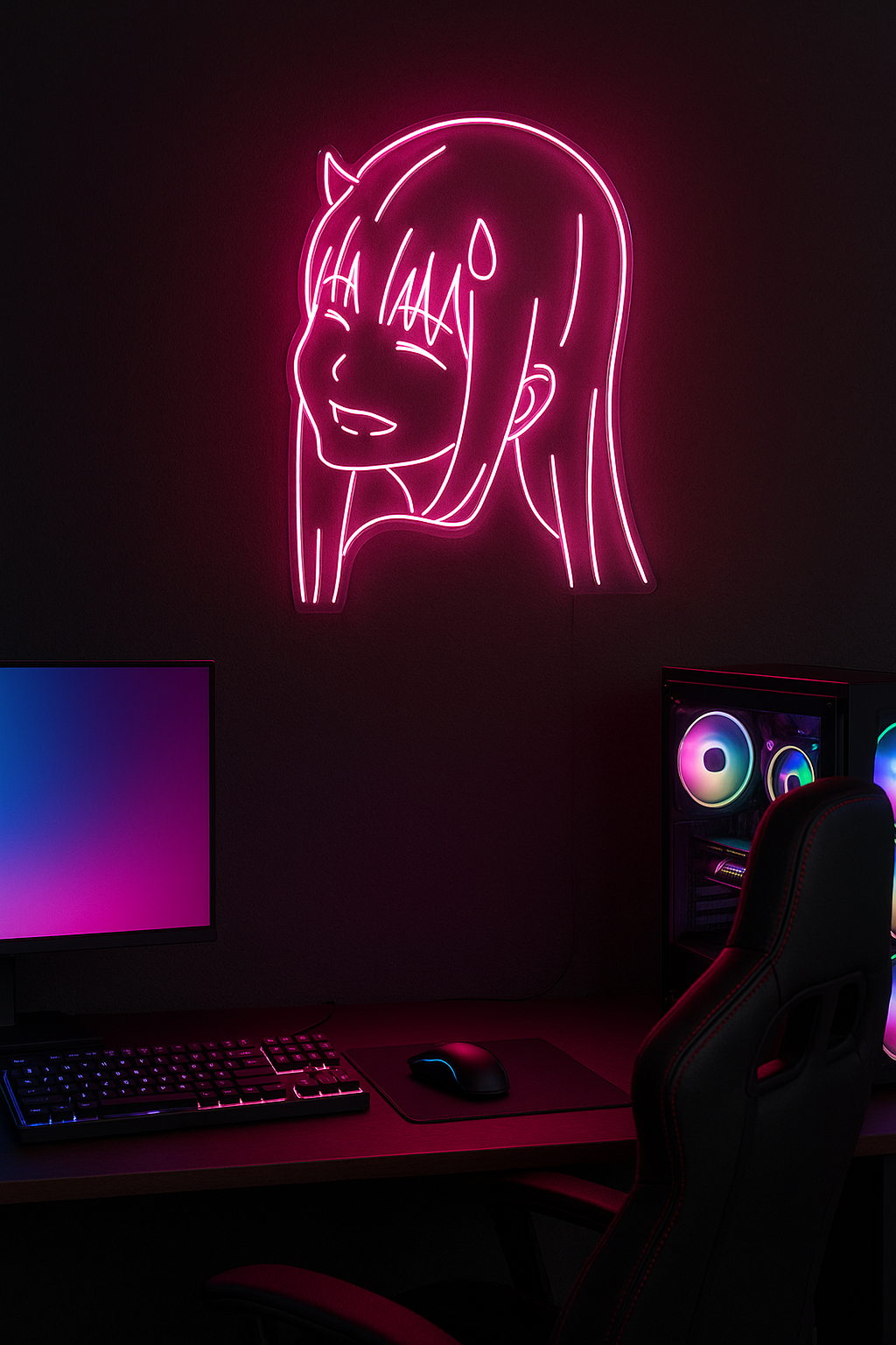 LED Neon Sign Anime Zero Two 100 cm