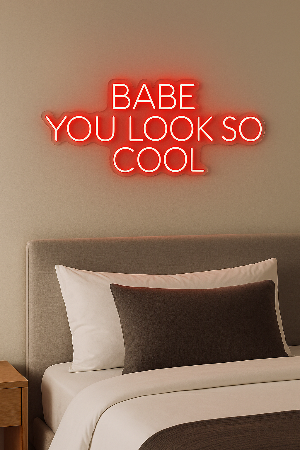 LED Neon Sign Babe You Look So Cool 100 cm
