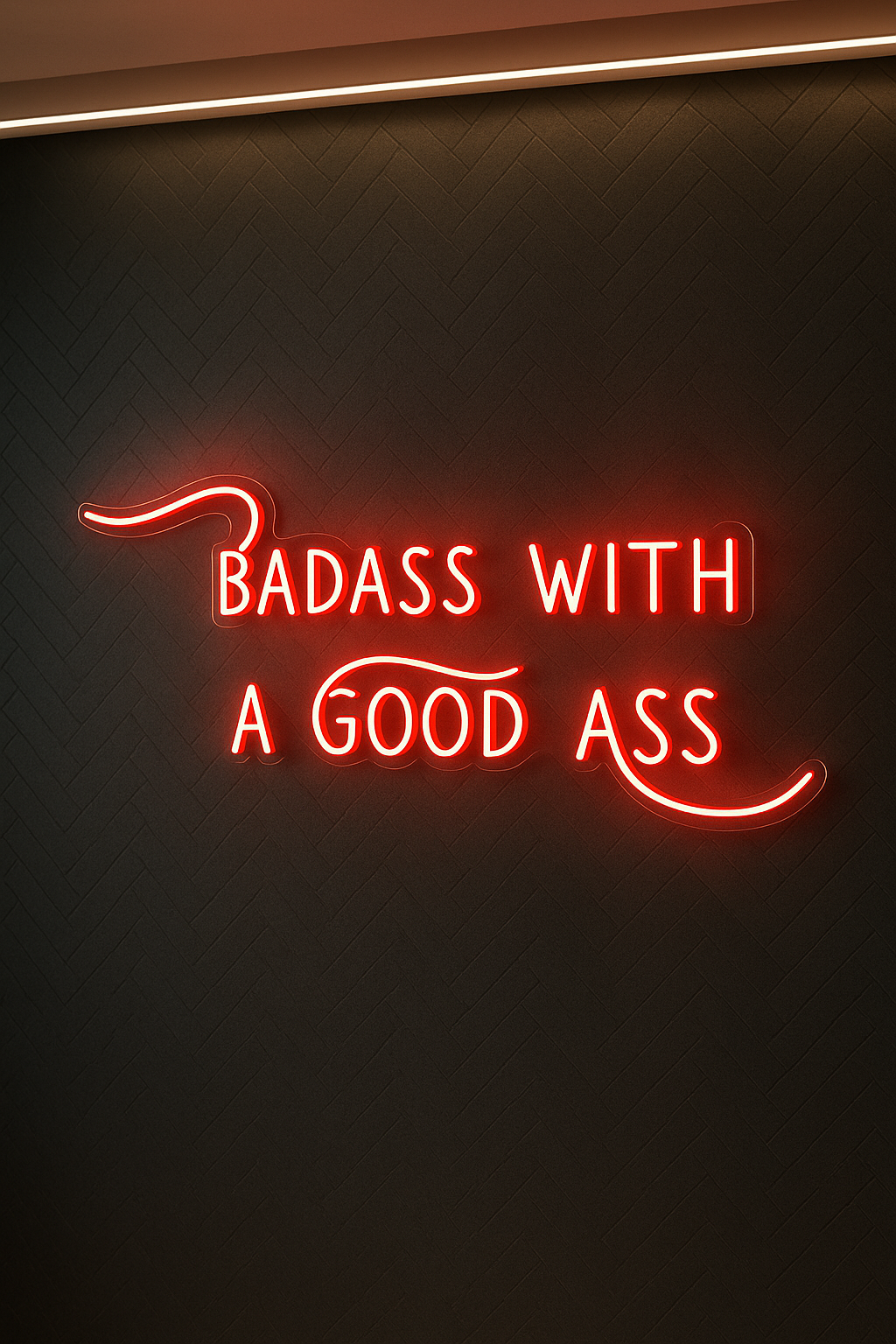 LED Neon Sign Badass With A Good Ass 100 cm