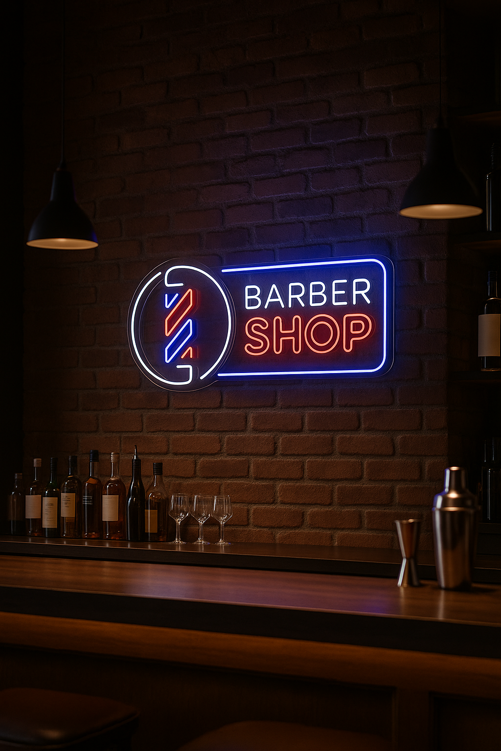 LED Neon Sign Barber Shop 100 cm