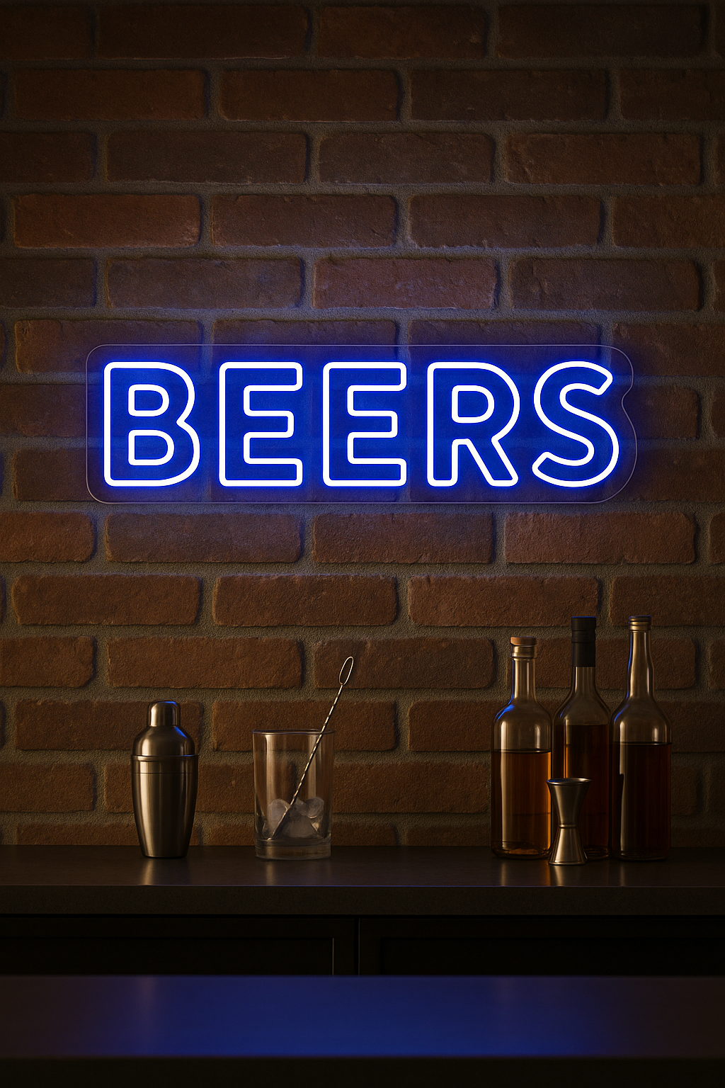 LED Neon Sign Beers 100 cm