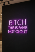 LED Neon Sign Famous not clout 100 cm