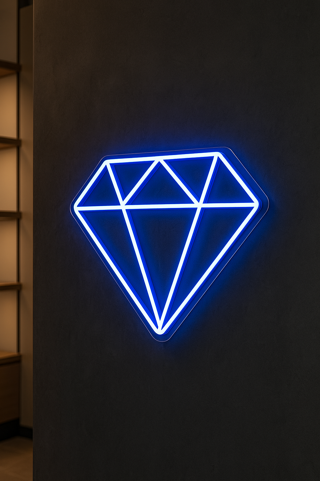 LED Neon Sign Diamond 100 cm