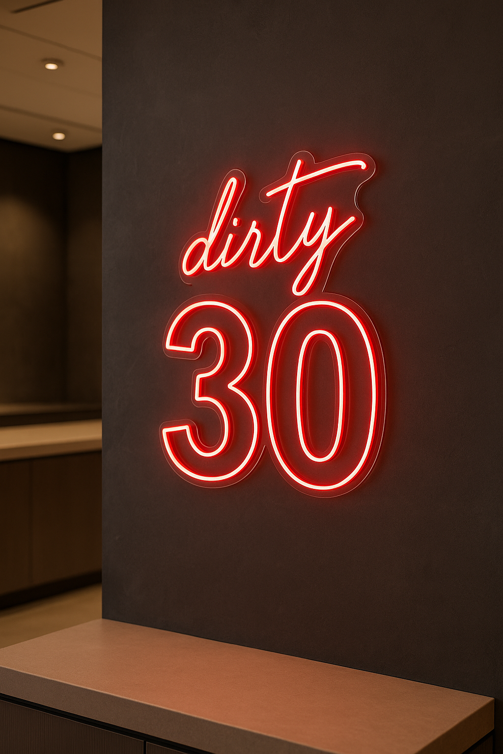 LED Neon Sign Dirty 30 100 cm