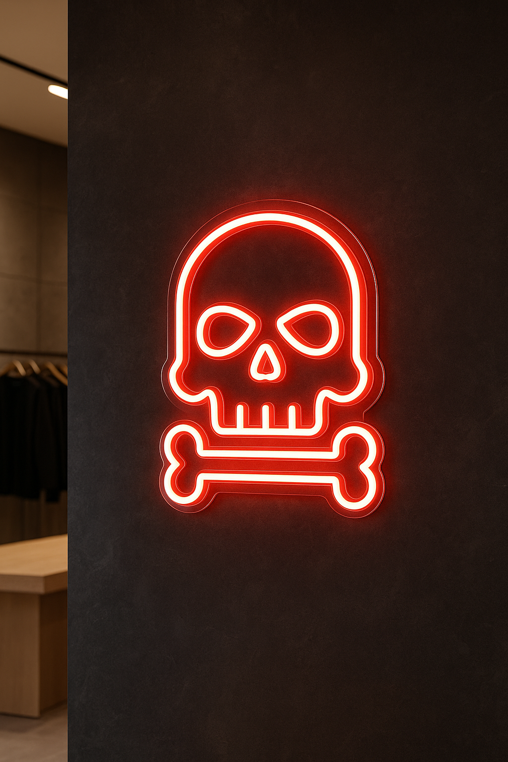 LED Neon Sign Dead Skull 100 cm