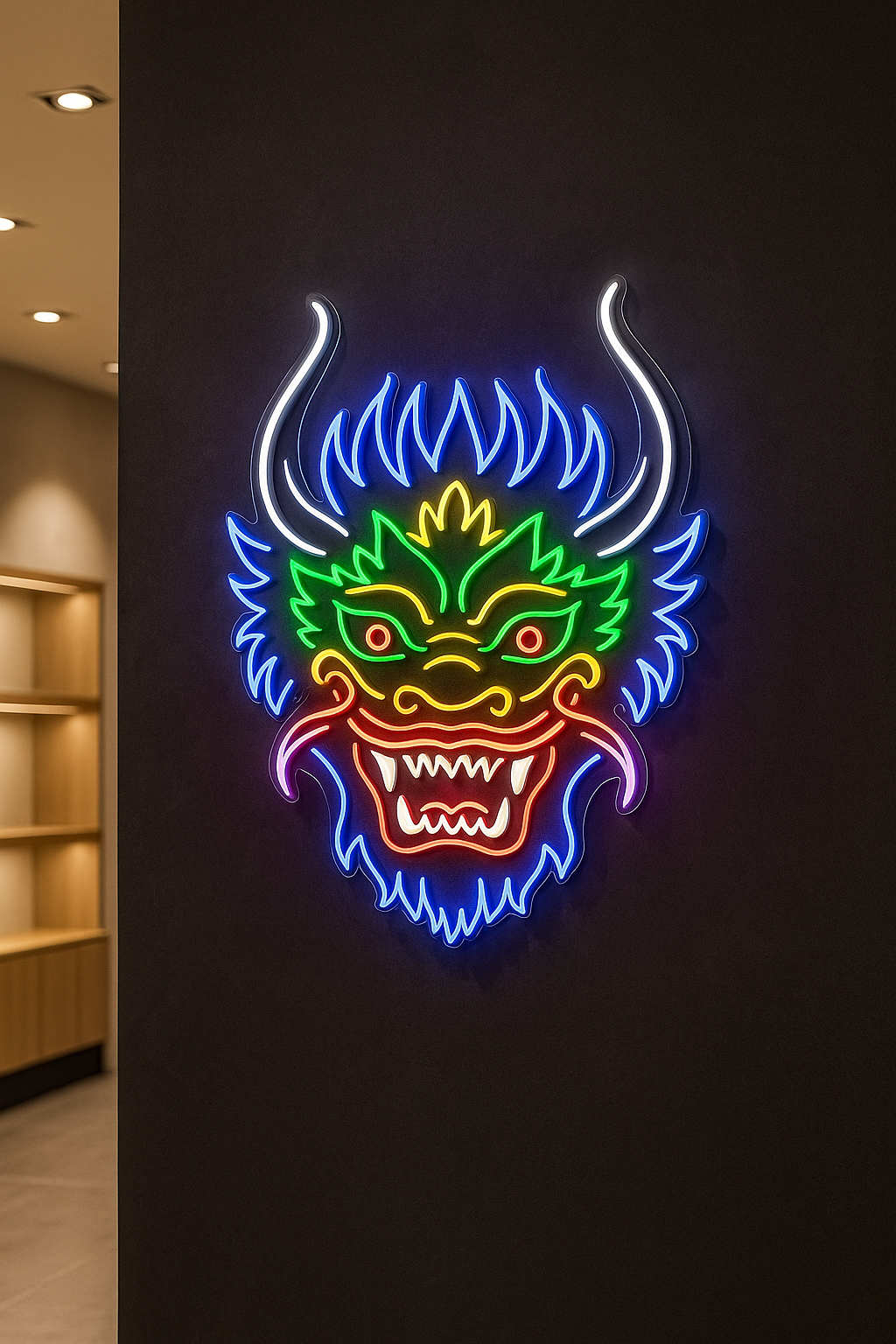 LED Neon Sign Dragon 100 cm