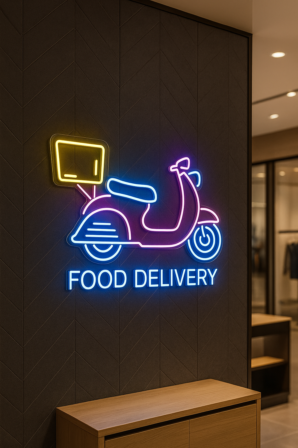 LED Neon Sign Food delivery 100 cm