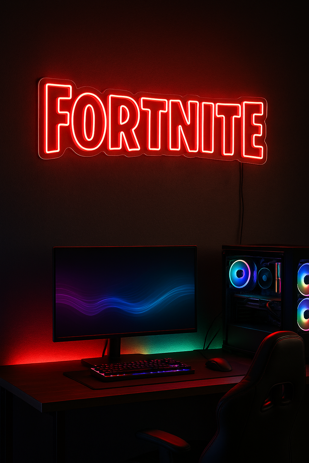 LED Neon Sign Fortnite 100 cm