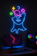 LED Neon Sign Galaxy Brain 60x100cm 100 cm