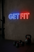 LED Neon Sign GET FIT 100 cm
