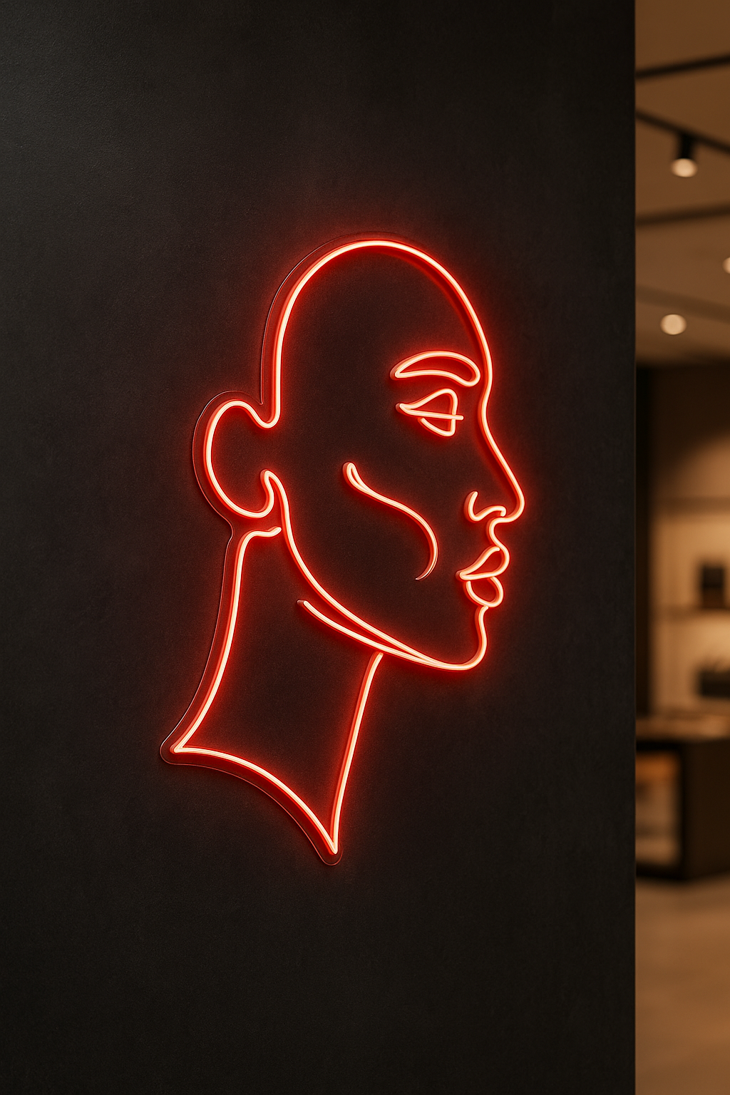 LED Neon Sign Half Face 100 cm
