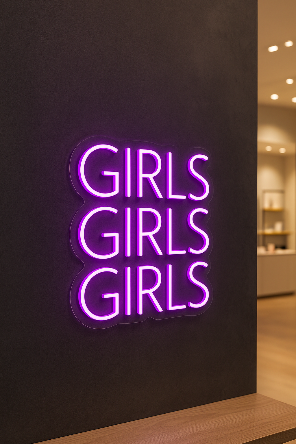 LED Neon Sign Girls Girls Girls 100 cm