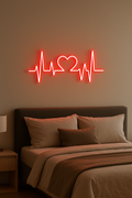 LED Neon Sign Heart beat 100 cm