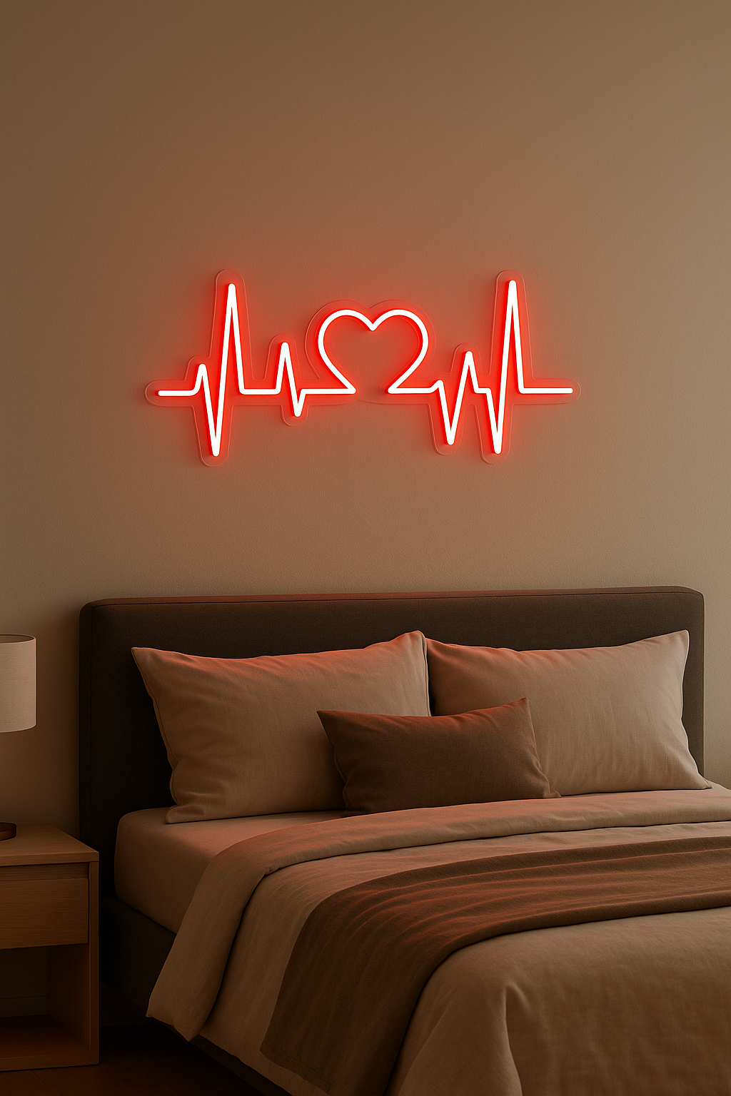 LED Neon Sign Heart beat 100 cm