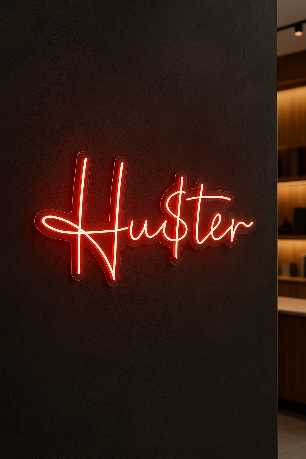 LED Neon Sign Hustler 100 cm