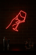 LED Neon Sign Give me wine 100 cm