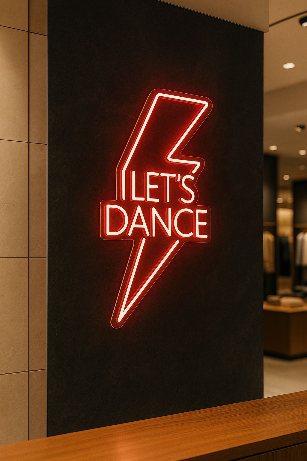 LED Neon Sign Lets Dance 100 cm