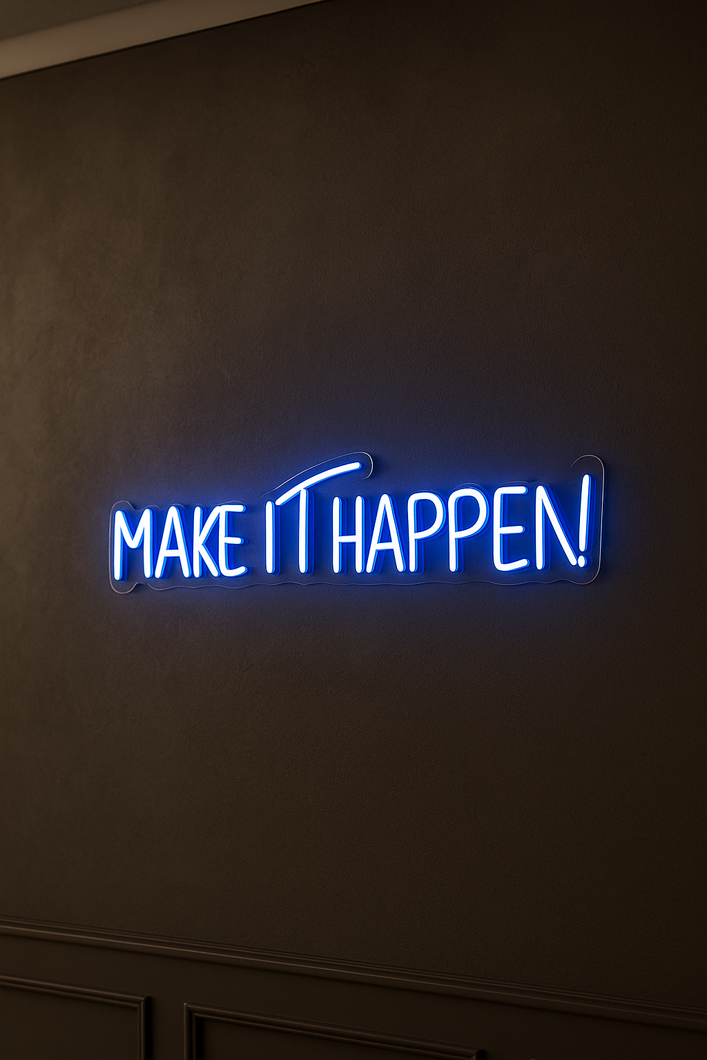 LED Neon Sign Make it happen! 100 cm