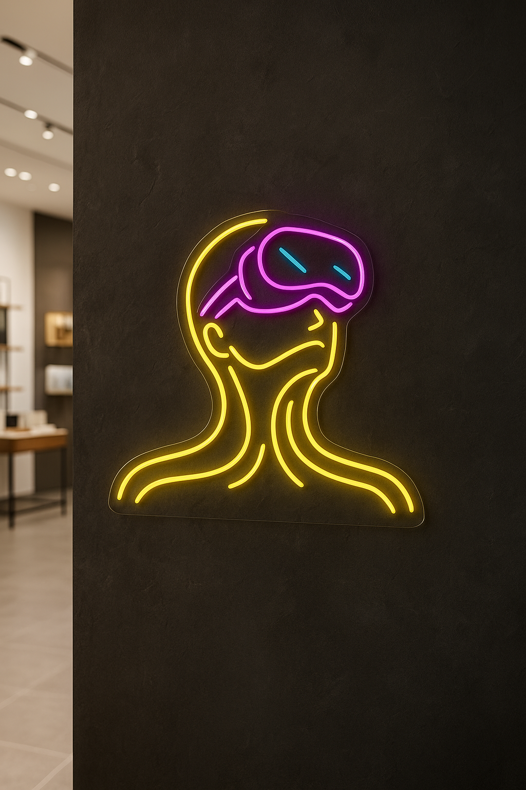 LED Neon Sign Man with VR 100 cm