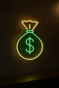 LED Neon Sign Money bag 100 cm