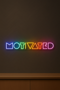 LED Neon Sign Motivated 100 cm