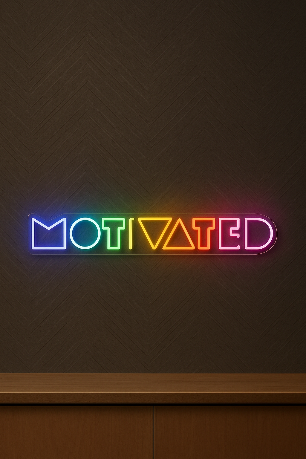 LED Neon Sign Motivated 100 cm