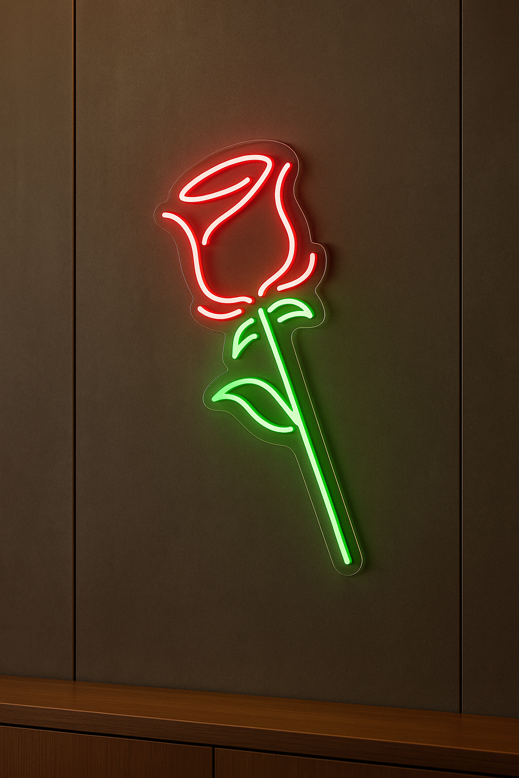 LED Neon Sign Rose 100 cm