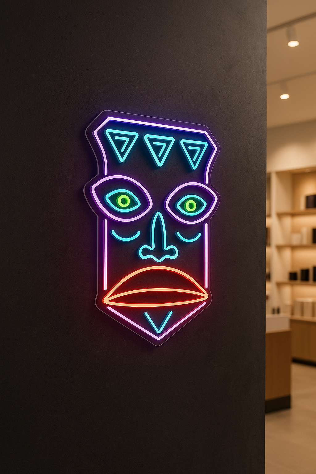 LED Neon Sign Tiki 100 cm