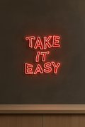 LED Neon Sign Take it easy 100 cm