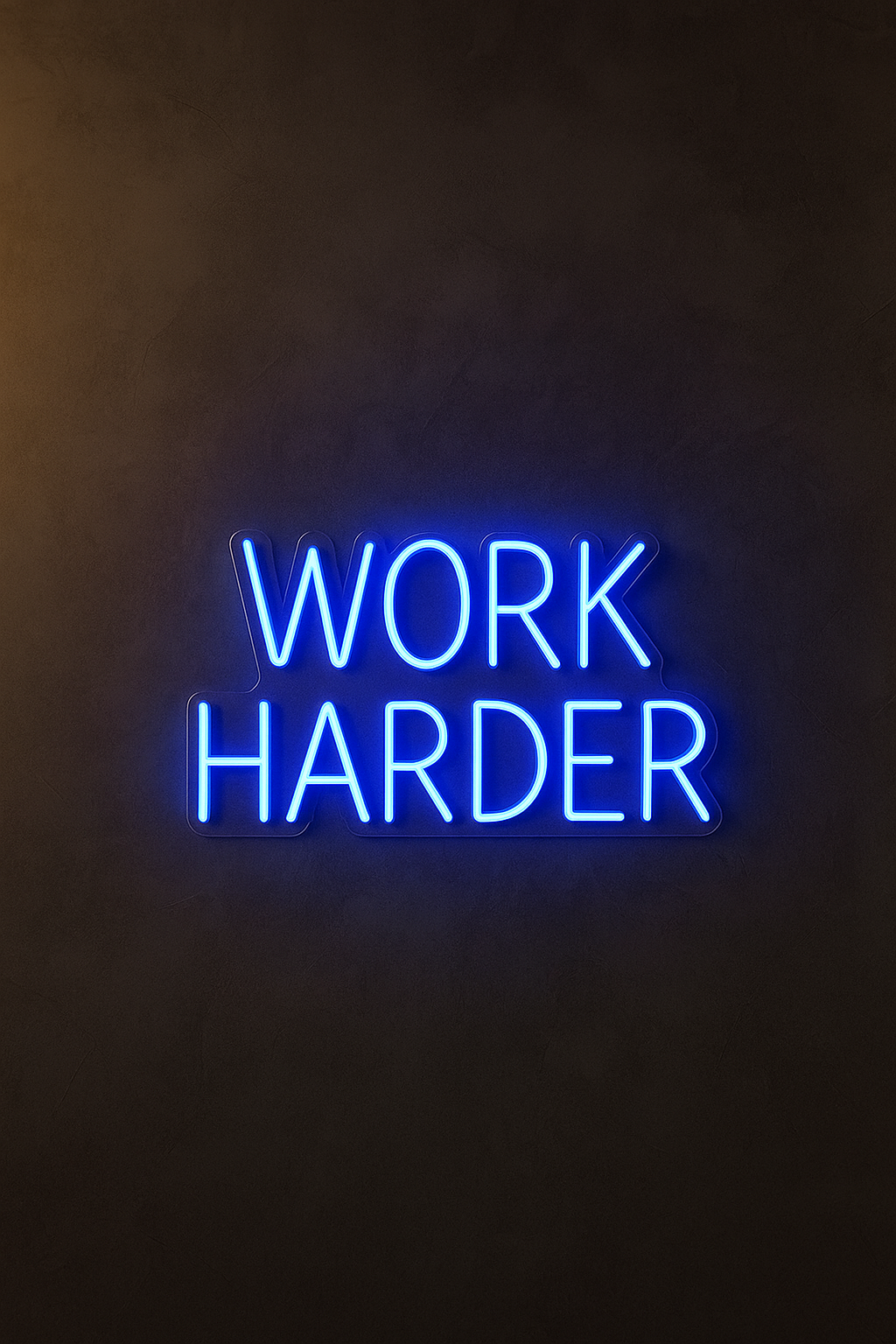 LED Neon Sign Work Harder 100 cm